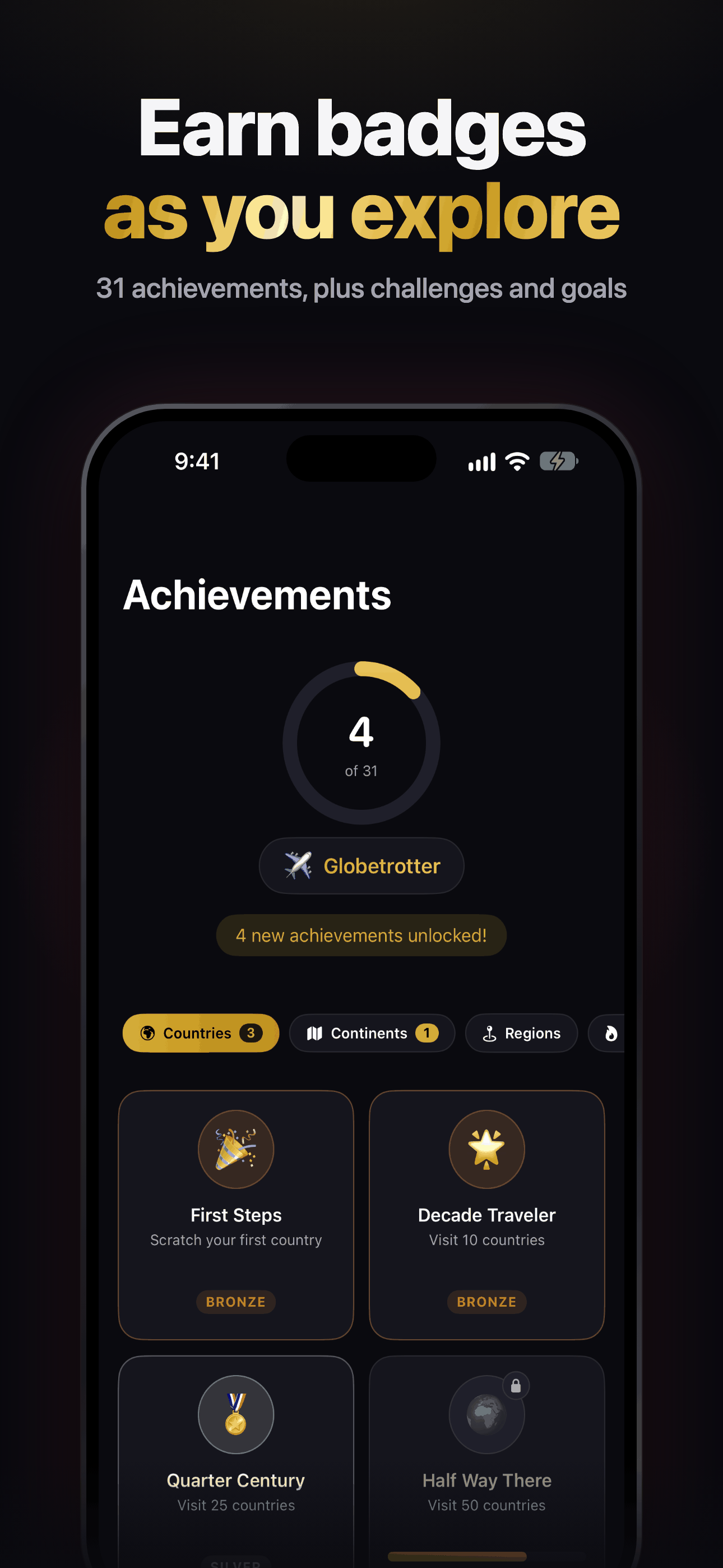 Earn badges as you explore